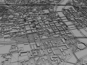 des moines city iowa 40km 3D Model