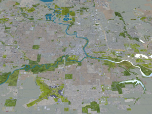 des moines city iowa 40km 3D Model