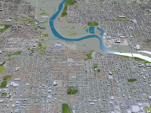 des moines city iowa 40km 3D Model