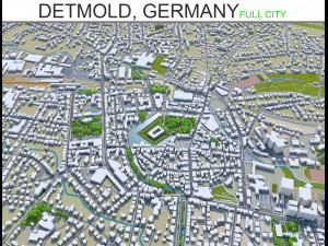 detmold city germany 40km 3D Model