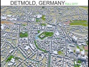 detmold şehri almanya 40km 3D Model