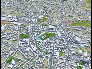 detmold city germany 40km 3D Model