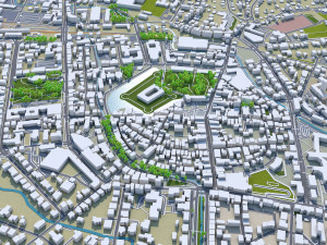detmold city germany 40km Modelo 3D