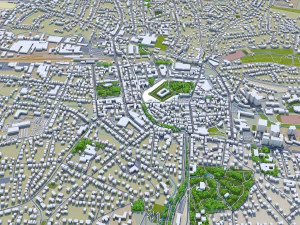 detmold city germany 40km 3D Model