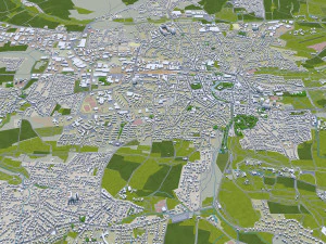 detmold city germany 40km 3D Model