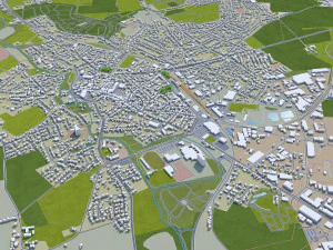 detmold city germany 40km 3D Model