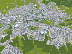 detmold city germany 40km 3D Model