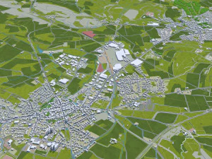 detmold city germany 40km 3D Model