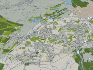 detmold city germany 40km 3D Model