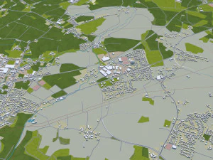 detmold city germany 40km 3D Model