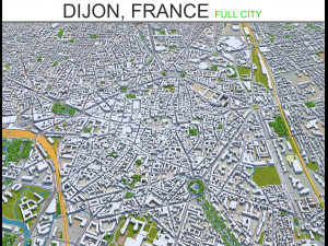 dijon city france 30km 3D Model