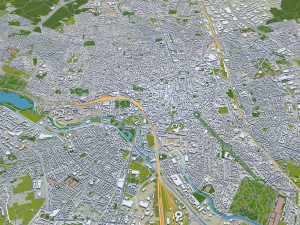 dijon city france 30km Modello 3D