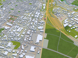 dijon city france 30km Modello 3D