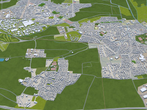 dijon city france 30km Modello 3D