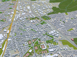 dijon city france 30km Modello 3D