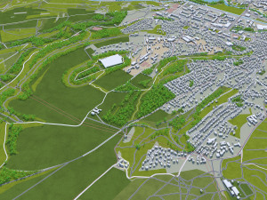 dijon city france 30km Modello 3D