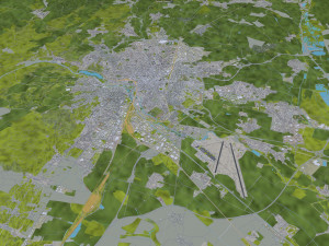 dijon city france 30km Modello 3D