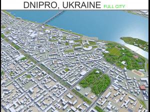 kota dnipro ukraina 60km Model 3D