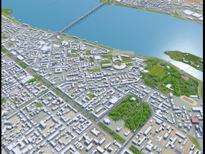 dnipro city ukraine 60km 3D Model