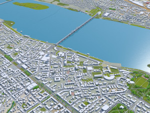 dnipro city ukraine 60km 3D Model