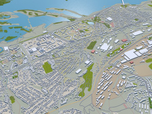 dnipro city ukraine 60km 3D Model