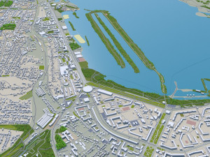 dnipro city ukraine 60km 3D Model