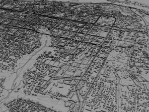 dnipro city ukraine 60km 3D Model
