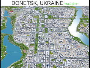 donetsk city ukraine 40km 3D Model