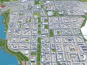 donetsk city ukraine 40km 3D Model