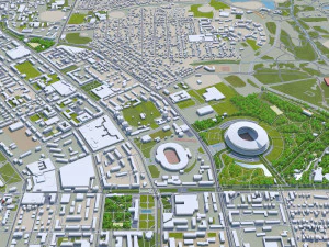 donetsk city ukraine 40km 3D Model