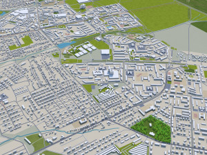 donetsk city ukraine 40km 3D Модель