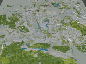 donetsk city ukraine 40km 3D Model