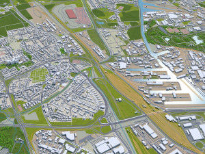dortmund city germany 45 km Model 3D