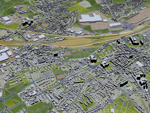 dortmund city germany 45 km Model 3D