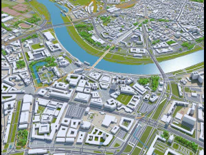 dresden city germany 40km 3D Model