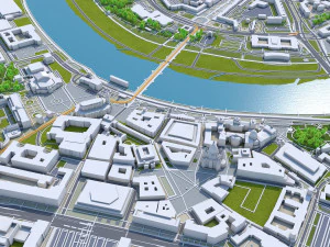 dresden city germany 40km 3D Model