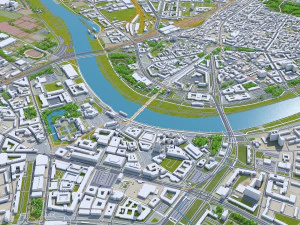 dresden city germany 40km 3D Model