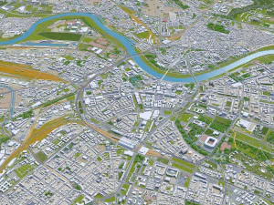 dresden city germany 40km 3D Model