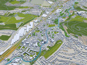 dresden city germany 40km 3D Model