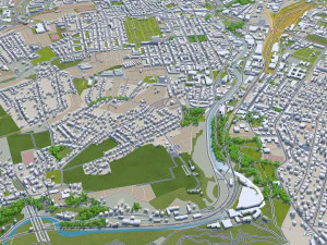 dresden city germany 40km 3D Model