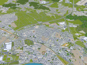 dresden city germany 40km 3D Model