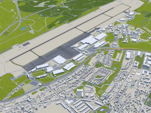 dresden city germany 40km 3D Model