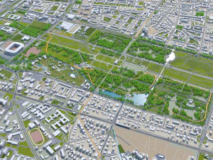 dresden city germany 40km 3D Model