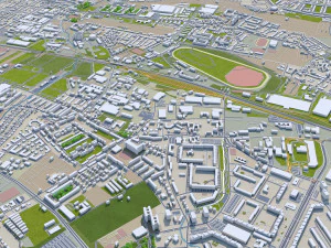 dresden city germany 40km 3D Model