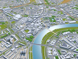 dresden city germany 40km 3D Model