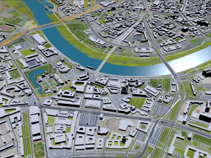 dresden city germany 40km 3D Model