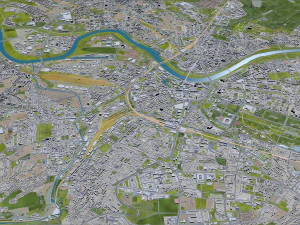 dresden city germany 40km 3D Model
