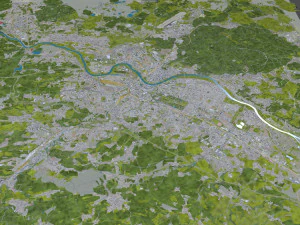 dresden city germany 40km 3D Model