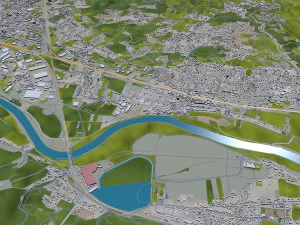 dresden city germany 40km 3D Model