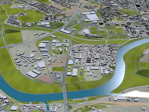 dresden city germany 40km 3D Model